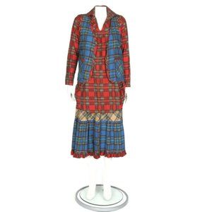 Vintage 1970s Whistle Stop Western Cowgirl Prairie Shirt Skirt Costume 280